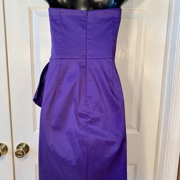 PURPLE STRAPLESS LINED MAGGIE LONDON SIZE 8 DRESS - Picture 5 of 6